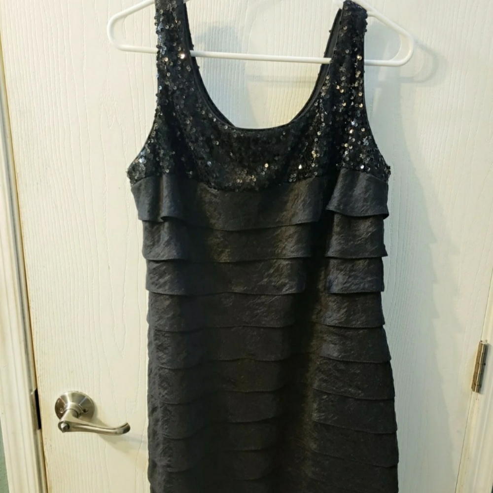 Black Tiered Cocktail Dress